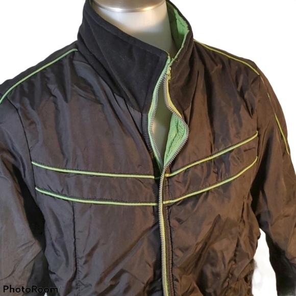 REVERSIBLE Jacket! Green and Black SJB Active - Picture 3 of 8